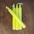 Mini Bougie Rituelle Jaune 10 cm – Intellect, Réussite et Confiance — photo produit TheRitualist
