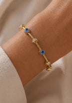 Bracelet Œil Doré Luxe | Protection & Énergie