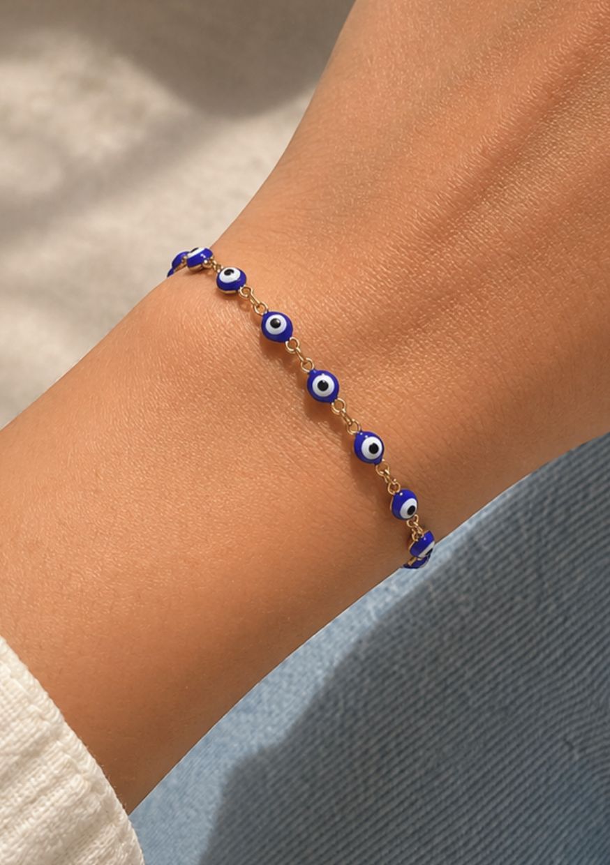 Bracelet Mauvais Œil Doré | Protection Énergétique