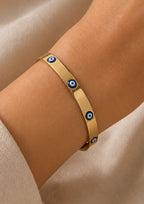 Bracelet Jonc Œil Doré | Protection Discrète