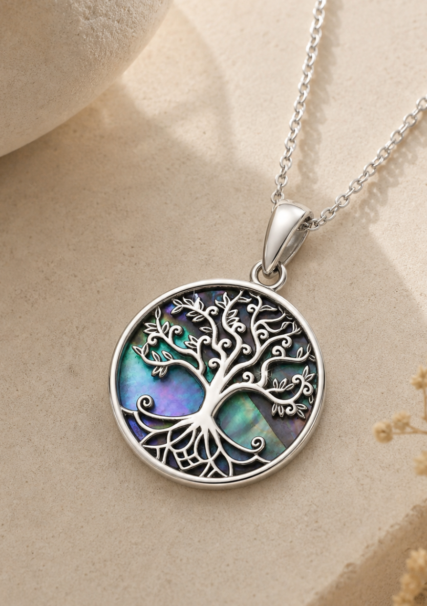 Collier Arbre de Vie Nacre | Argent 925