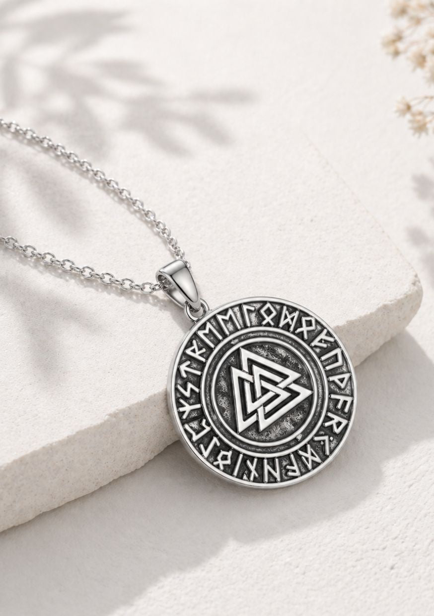 Collier Vegvisir Argent 925 | Protection Viking