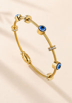 Bracelet Œil Doré Luxe | Protection & Énergie