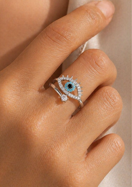 Bague Œil Protecteur Argent | Anti Mauvais Œil