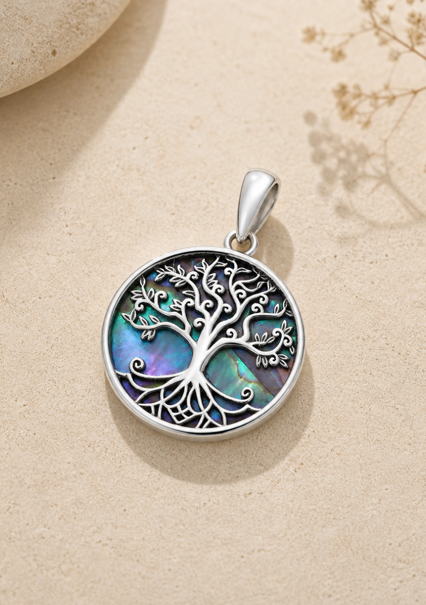 Collier Arbre de Vie Nacre | Argent 925