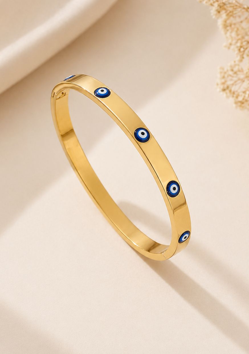 Bracelet Jonc Œil Doré | Protection Discrète
