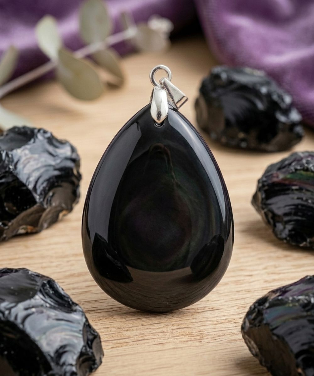 Pendentif Obsidienne Noire | Protection et Ancrage