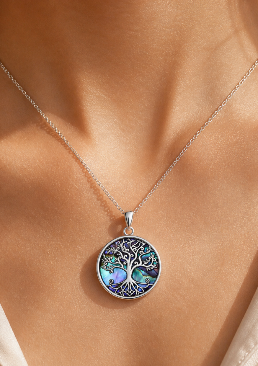 Collier Arbre de Vie Nacre | Argent 925