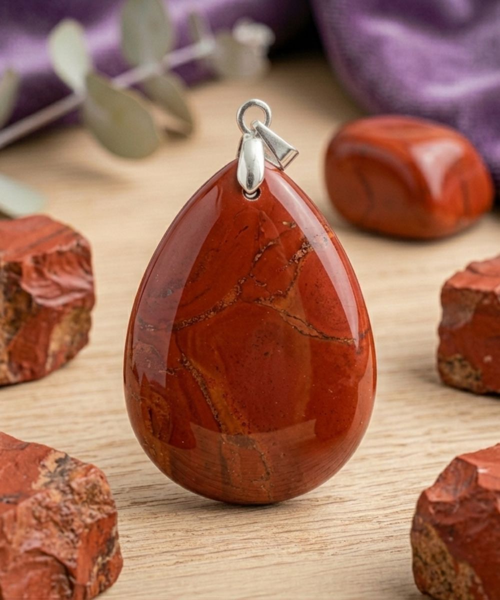 Pendentif Jaspe Rouge | Vitalité et Ancrage