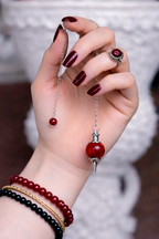 Pendule Agate Rouge Action Énergie Divination