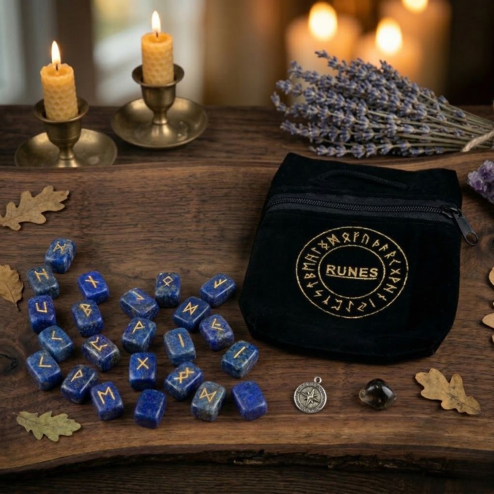 Runes Lapis Lazuli | Jeu de Runes Divinatoires