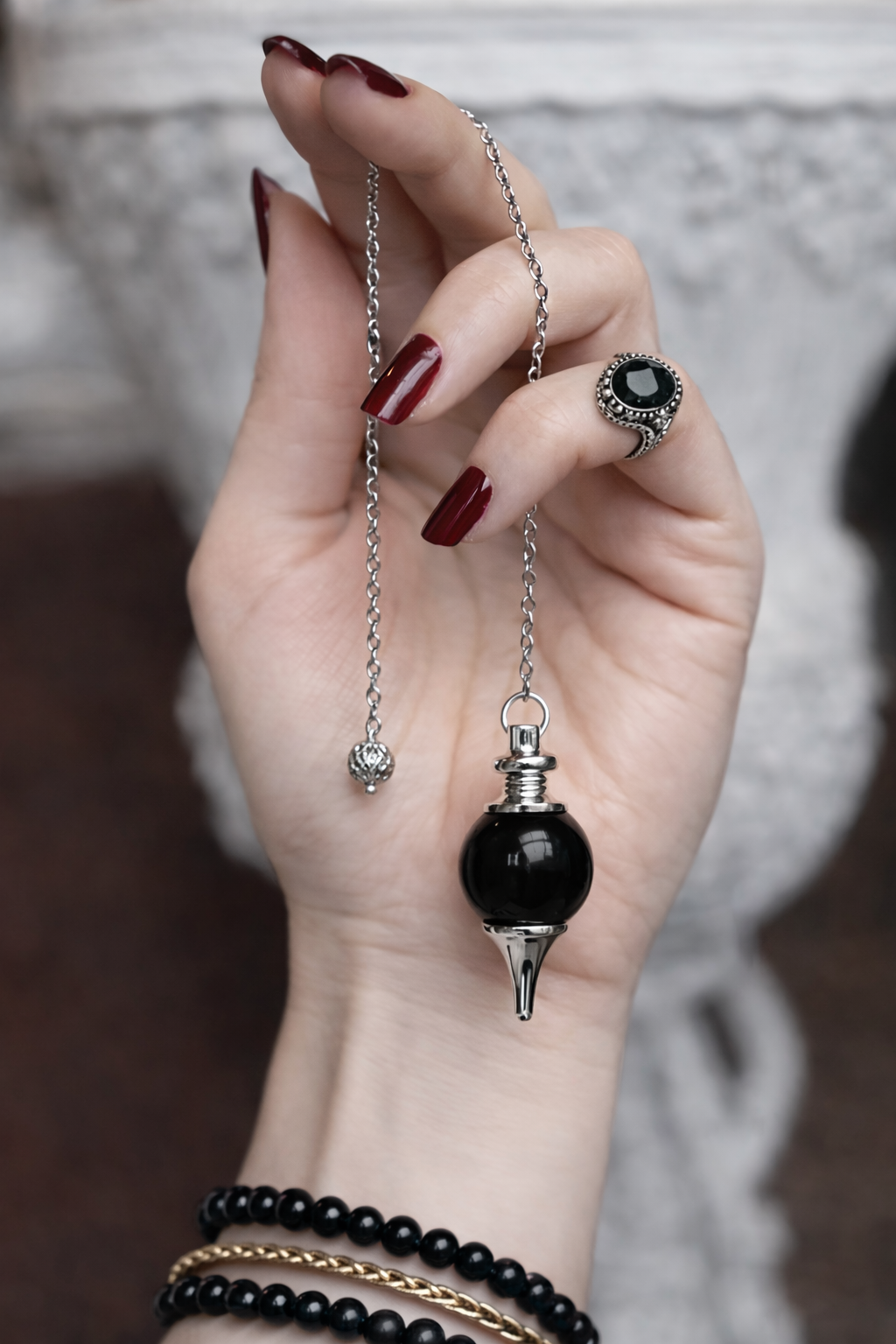 Pendule Agate Noire Protection Divination