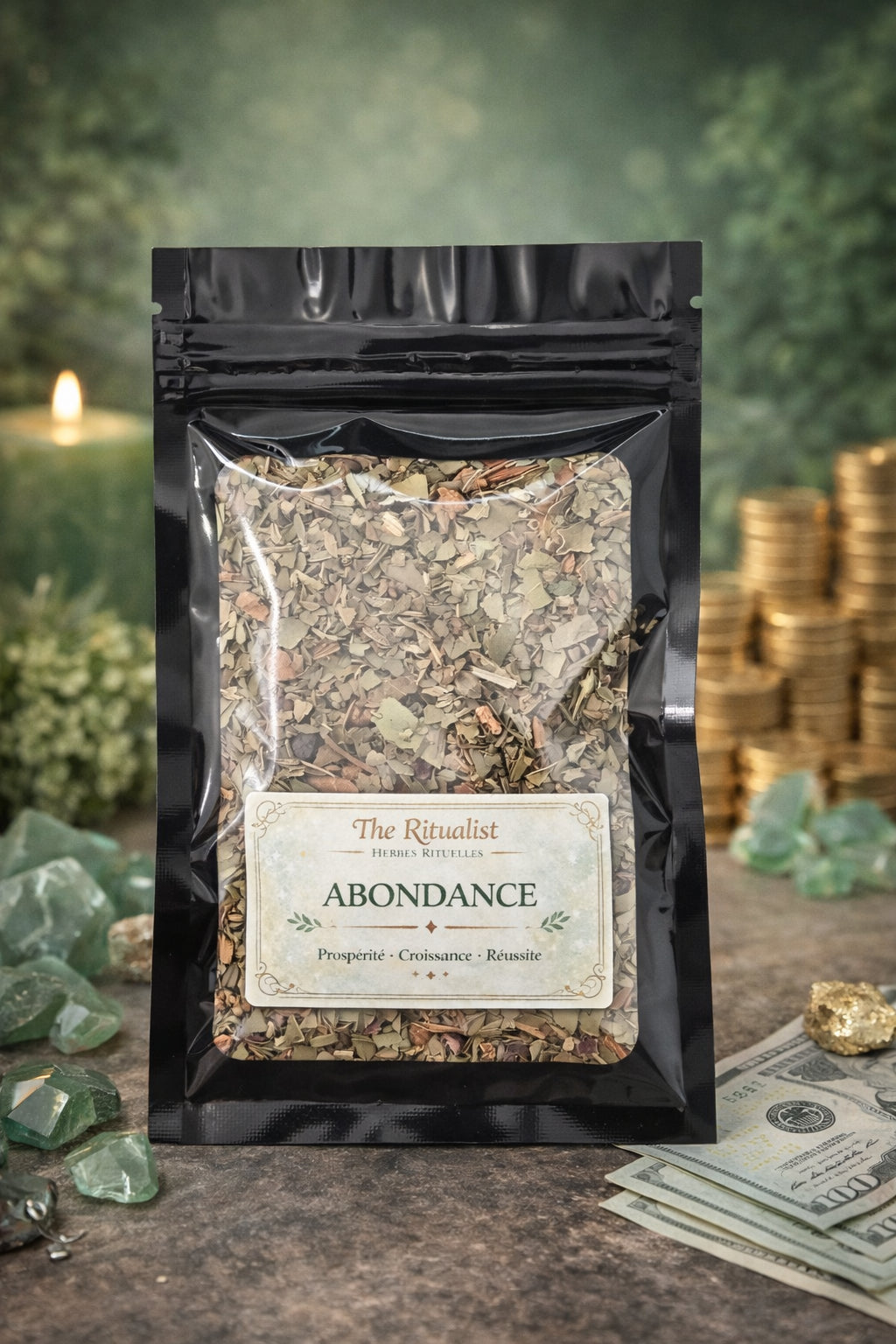 Herbes Rituel Abondance – Attirer Argent & Prospérité — photo produit TheRitualist
