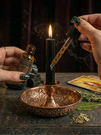 Composition de l'huile rituelle protection : romarin, laurier, thym et éclats de tourmaline noire