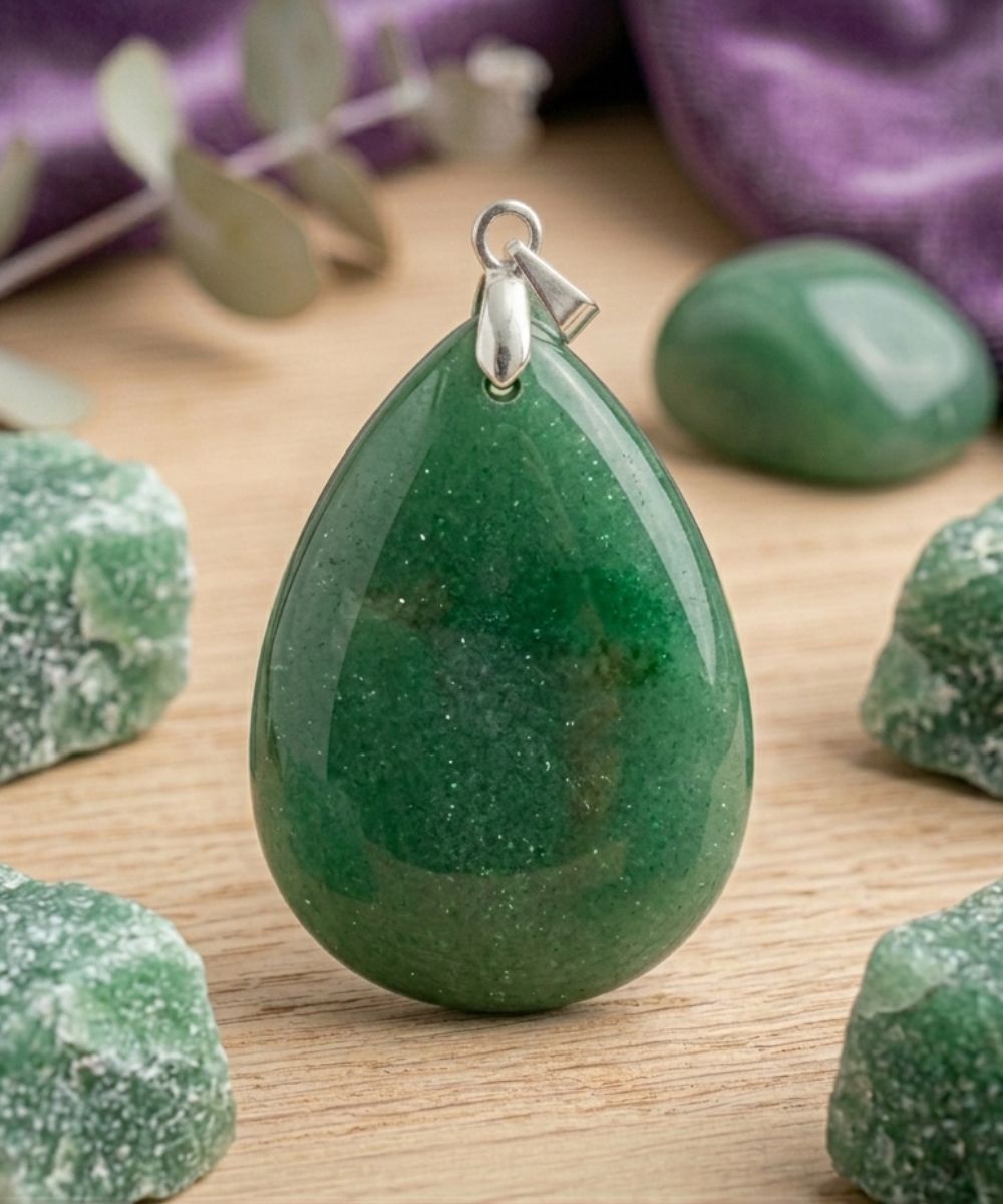 Pendentif Aventurine – Chance et Sérénité — photo produit TheRitualist