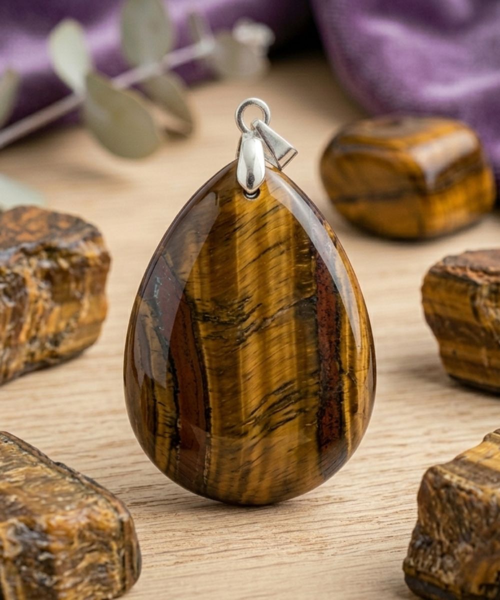 Pendentif Œil de Tigre – Protection et Confiance — photo produit TheRitualist